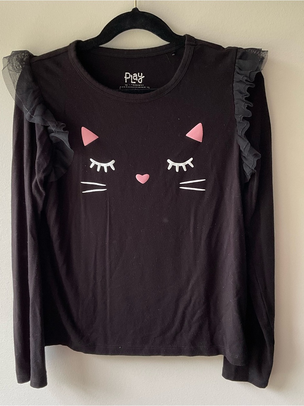 Little Sleepies Black Cat Graphic Cat Tee